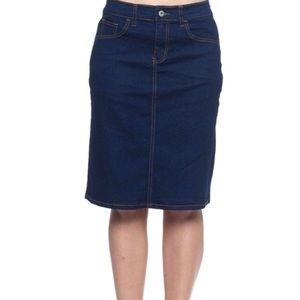 Old Navy Dark Denim Knee Length Skirt